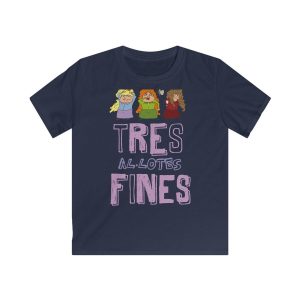 Camiseta infantil Softstyle - Azul marino - Camiseta «Tres al·lotes fines»
