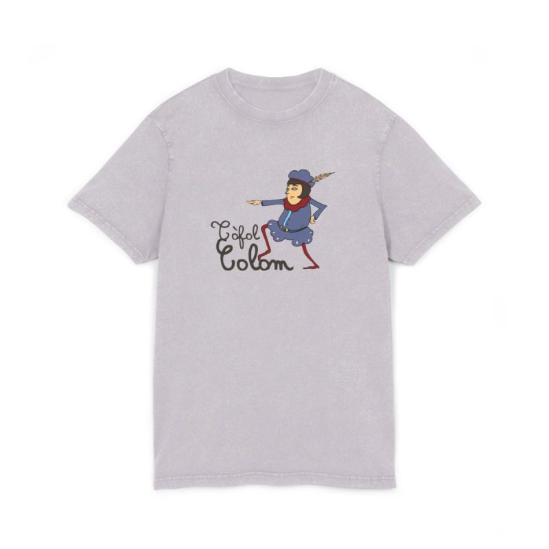 Camiseta lavado acido cuello redondo - Lila suave - Camiseta Tòfol Colom