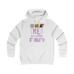 Sudadera universitaria mujer - Blanco artico - Camiseta «Tres al·lotes fines» Sudadera universitaria mujer - Blanco artico - Camiseta «Tres al·lotes fines»