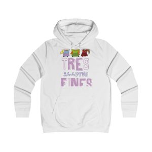 Sudadera universitaria mujer - Blanco artico - Camiseta «Tres al·lotes fines»