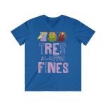 Camiseta hombre entallada cuello de pico - Azul royal - Camiseta «Tres al·lotes fines»