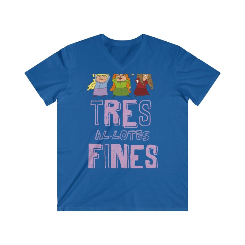 Camiseta hombre entallada cuello de pico - Azul royal - Camiseta «Tres al·lotes fines»