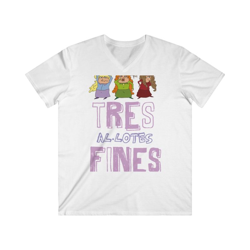 Camiseta hombre entallada cuello de pico - Blanco - Camiseta «Tres al·lotes fines»