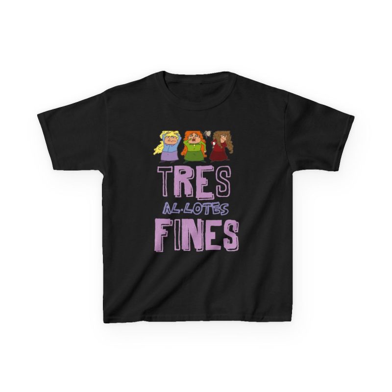 Camiseta infantil algodon grueso - Negro - Camiseta «Tres al·lotes fines»