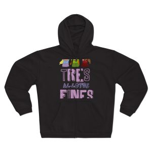 Sudadera capucha con cremallera premium - Negro - Camiseta «Tres al·lotes fines»