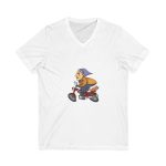 Camiseta cuello de pico - Blanco - Madocoloma en bicicleta