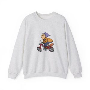 Sudadera cuello redondo - Gris ceniza - Madocoloma en bicicleta