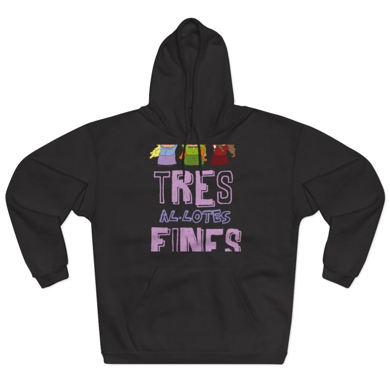 Sudadera con capucha cerrada - Negro - Camiseta «Tres al·lotes fines» Sudadera con capucha cerrada - Negro - Camiseta «Tres al·lotes fines»