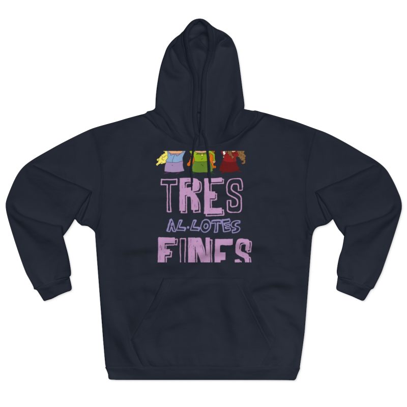 Sudadera con capucha cerrada - Azul marino - Camiseta «Tres al·lotes fines»