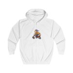Sudadera con capucha y cremallera - Blanco artico - Madocoloma en bicicleta