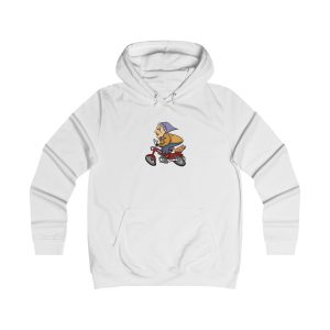 Sudadera universitaria mujer - Blanco artico - Madocoloma en bicicleta