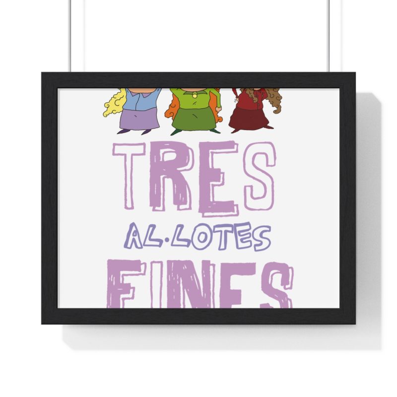 Poster enmarcado horizontal - Negro - Camiseta «Tres al·lotes fines» Poster enmarcado horizontal - Negro - Camiseta «Tres al·lotes fines»
