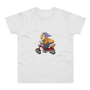 Camiseta hombre punto liso - Blanco - Madocoloma en bicicleta