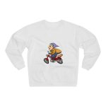 Sudadera cuello redondo premium - Blanco - Madocoloma en bicicleta
