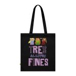 Bolsa de algodon organico - Negro - Camiseta «Tres al·lotes fines»