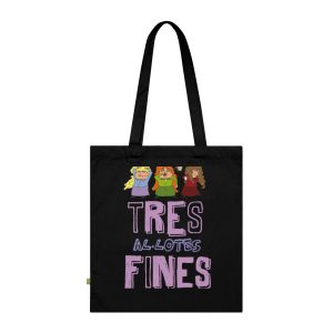 Bolsa de algodon organico - Negro - Camiseta «Tres al·lotes fines»