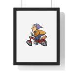 Poster enmarcado vertical - Negro - Madocoloma en bicicleta