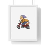 Poster enmarcado vertical - Blanco - Madocoloma en bicicleta