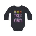 Body bebe manga larga organico - Negro - Camiseta «Tres al·lotes fines»