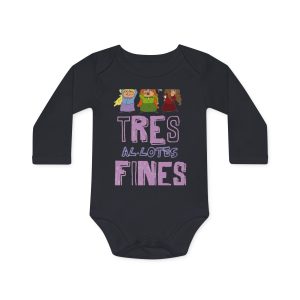 Body bebe manga larga organico - Negro - Camiseta «Tres al·lotes fines»