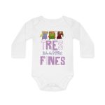 Body bebe manga larga organico - Blanco - Camiseta «Tres al·lotes fines»