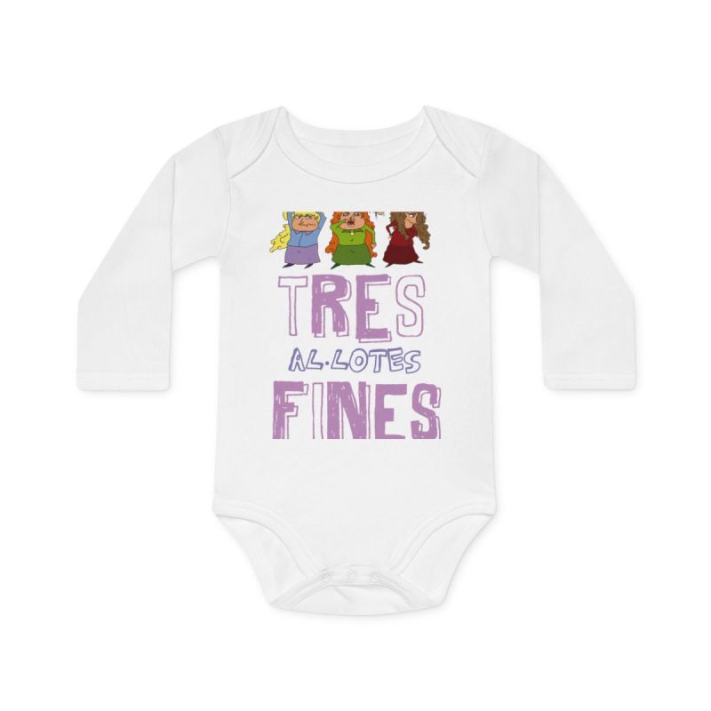 Body bebe manga larga organico - Blanco - Camiseta «Tres al·lotes fines»