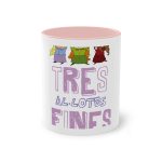 Taza bicolor - Rosa - Camiseta «Tres al·lotes fines»