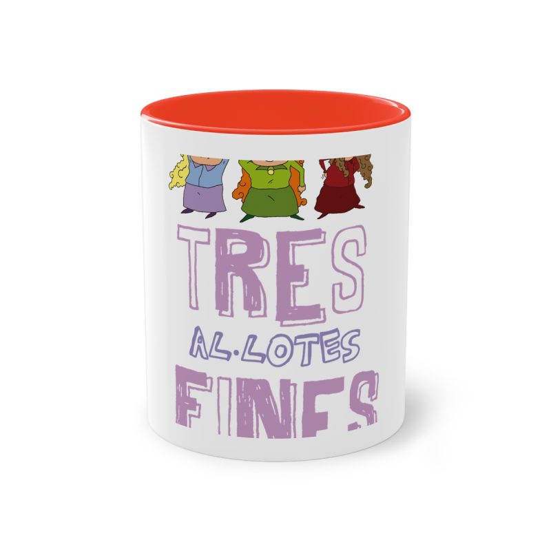 Taza bicolor - Rojo - Camiseta «Tres al·lotes fines»