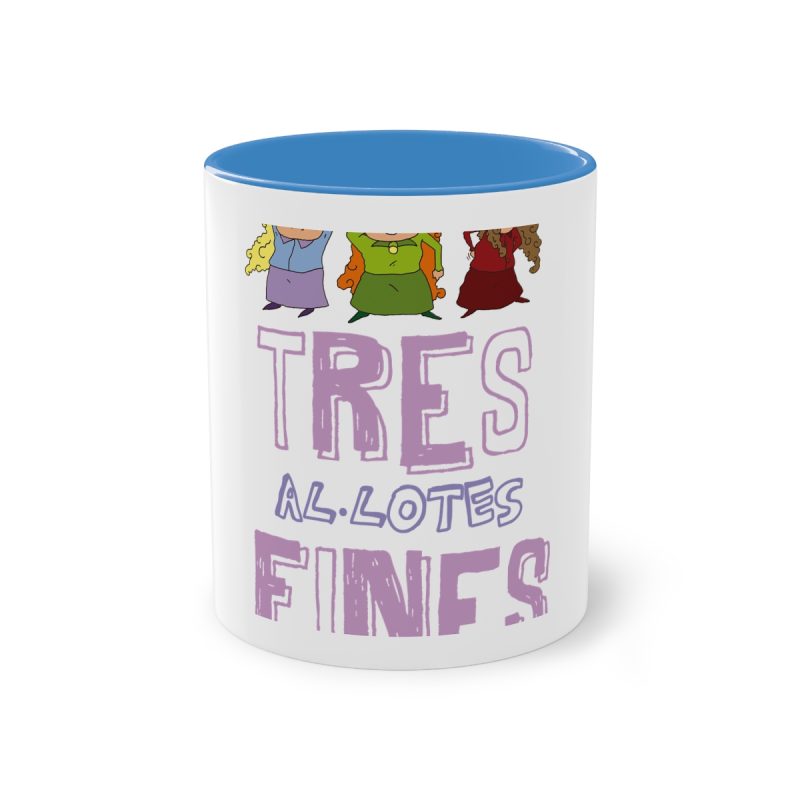 Taza bicolor - Azul claro - Camiseta «Tres al·lotes fines»