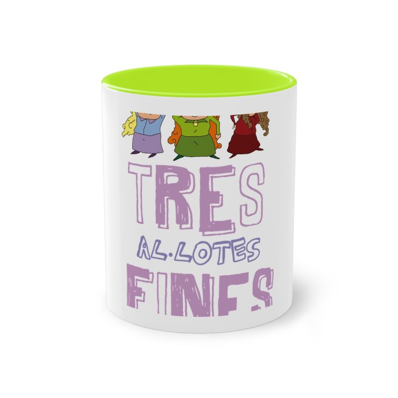 Taza bicolor - Verde claro - Camiseta «Tres al·lotes fines»