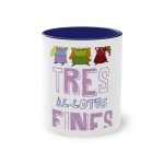 Taza bicolor - Azul oscuro - Camiseta «Tres al·lotes fines»