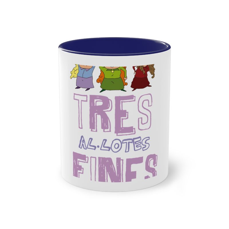 Taza bicolor - Azul oscuro - Camiseta «Tres al·lotes fines»