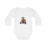 Body bebe manga larga organico - Blanco - Madocoloma en bicicleta