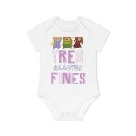 Body bebe manga corta organico - Blanco - Camiseta «Tres al·lotes fines»