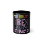 Taza negra 325 ml - Negro - Camiseta «Tres al·lotes fines»