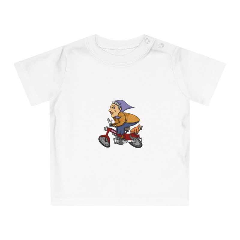 Camiseta de bebe - Blanco - Madocoloma en bicicleta