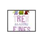Poster con marco de madera - Marco negro - Camiseta «Tres al·lotes fines»