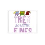 Poster con marco de madera - Marco blanco - Camiseta «Tres al·lotes fines»