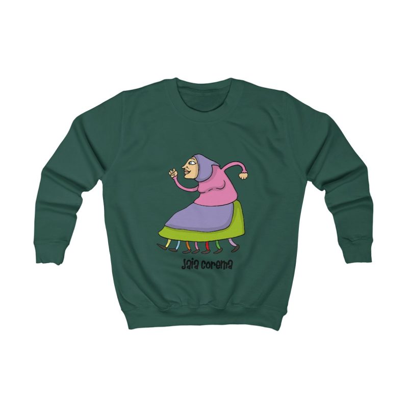 Sudadera infantil - Verde botella - Camiseta Jaia Coremá Lletres