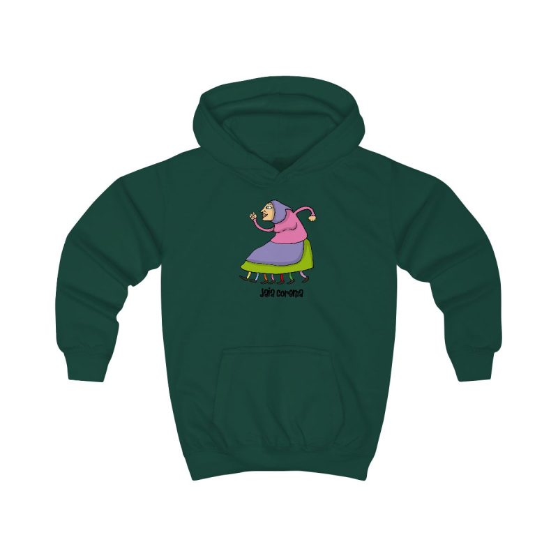 Sudadera con capucha infantil - Verde botella - Camiseta Jaia Coremá Lletres