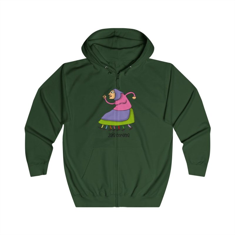 Sudadera con capucha y cremallera - Verde botella - Camiseta Jaia Coremá Lletres