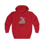 Sudadera con capucha y cremallera - Rojo fuego - Camiseta Jaia Coremá Lletres