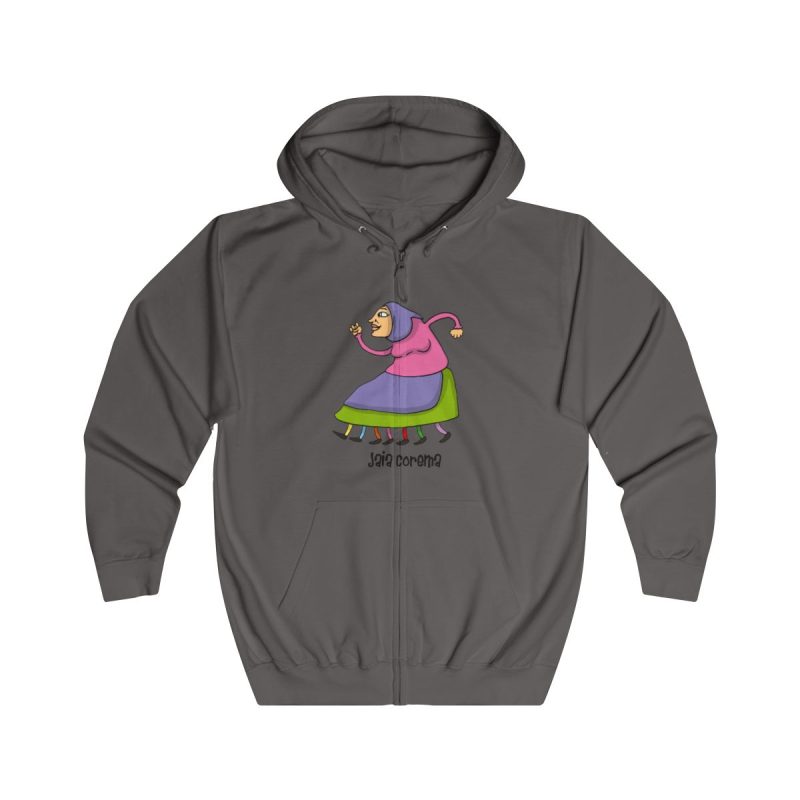 Sudadera con capucha y cremallera - Gris acero - Camiseta Jaia Coremá Lletres