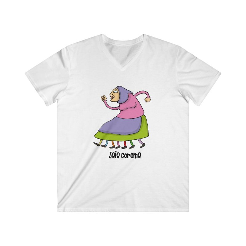 Camiseta hombre entallada cuello de pico - Blanco - Camiseta Jaia Coremá Lletres