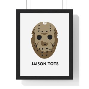 Poster enmarcado vertical - Negro - Camiseta Jaison Tots