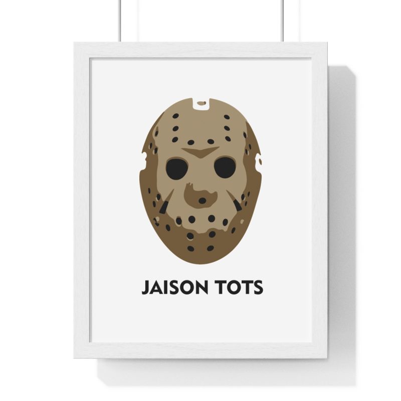 Poster enmarcado vertical - Blanco - Camiseta Jaison Tots