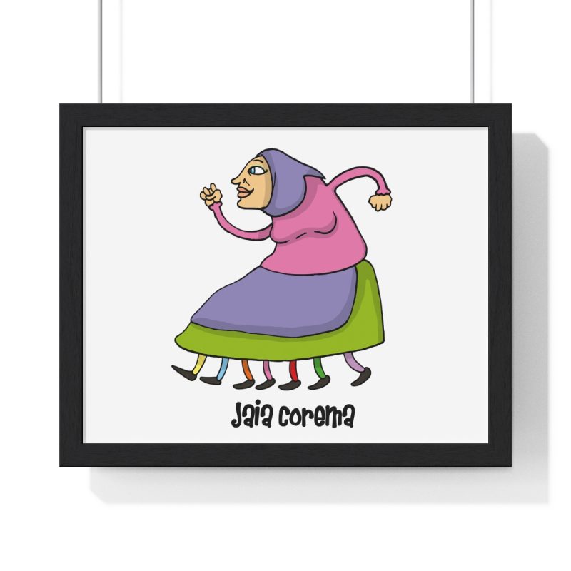 Poster enmarcado horizontal - Negro - Camiseta Jaia Coremá Lletres