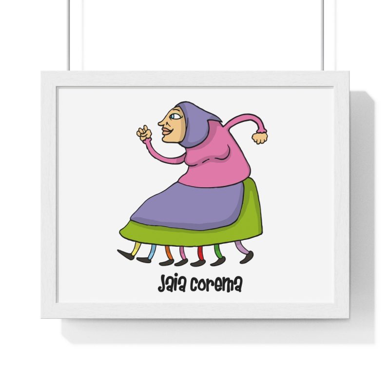 Poster enmarcado horizontal - Blanco - Camiseta Jaia Coremá Lletres