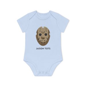 Body bebe manga corta organico - Azul empolvado - Camiseta Jaison Tots