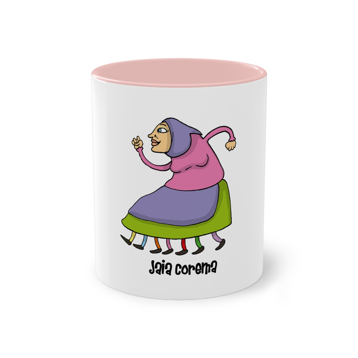 Taza bicolor - Rosa - Camiseta Jaia Coremá Lletres